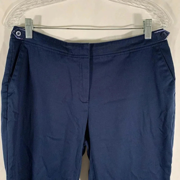 Lady Hagen Golf Pants Women's 8 Solid Blue Mid Rise Button Zip Cotton Blend - Picture 2 of 10